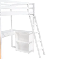 Loft Bed With Ladder, Shelves, And Desk - ModernLuxe 19 Loft Bed With Ladder, Shelves, And Desk - ModernLuxe -Home Decoration Store GUEST 854beb2f 5af3 4b47 8fba fcf70215bd7f