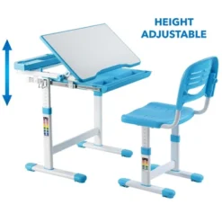 Mount-It! Kids Desk And Chair Set | Height Adjustable Ergonomic Children's School Workstation With Storage Drawer | Blue -Home Decoration Store GUEST 868b815d 4429 4edc 9196 af85aa9cf585