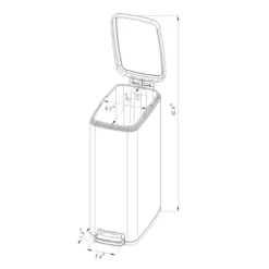 45L Slim Step Trash Can - Brightroom™ 7 45L Slim Step Trash Can - Brightroom™ -Home Decoration Store GUEST 869a5ad1 0687 49c5 986b a36d11f424d8