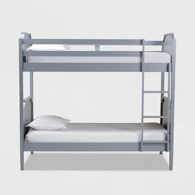 Twin Mariana Wood Bunk Bed Gray - Baxton Studio 1 Twin Mariana Wood Bunk Bed Gray - Baxton Studio