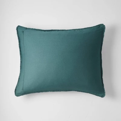 Textured Chambray Cotton Pillow Sham - Casaluna™ 3 Textured Chambray Cotton Pillow Sham - Casaluna™ - Image 3