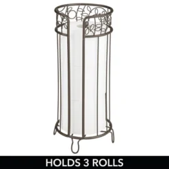 MDesign Decorative Metal Toilet Paper Storage Holder Stand, 3 Rolls -Home Decoration Store GUEST 8a14a241 93d2 406c 81cc 431af09a35f9