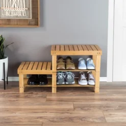 Hastings Home 2-Tier Bamboo Shoe Rack And Bench 6 Hastings Home 2-Tier Bamboo Shoe Rack And Bench -Home Decoration Store GUEST 8abf4f56 6ecd 4600 ad0b 4f317a690ad1