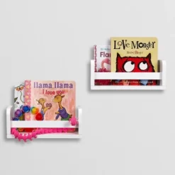 2pk Kids' 10" Floating Wall Mount Bookshelf Set White - RiverRidge Home 19 2pk Kids' 10" Floating Wall Mount Bookshelf Set White - RiverRidge Home -Home Decoration Store GUEST 8b353deb c435 49e3 945b 53a50b64a006