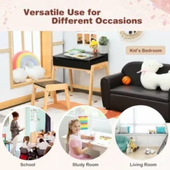 Costway Kids Table & Chair Set Wooden Activity Art Study Desk W/Storage Space -Home Decoration Store GUEST 8c68b25b 7c7a 4274 9b9d 8d88341b96b9