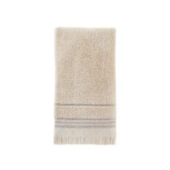 2pc Jude Fringe Hand Towel Set Dark Taupe - SKL Home