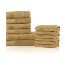 Modern Combed Cotton Honeycomb Jacquard And Solid Plush Towel Set By Blue Nile Mills -Home Decoration Store GUEST 8e2a3a0a 901f 4d5a a3c0 29ebadf6be5b
