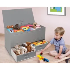 Up And Down Toy And Storage Box And Bench With Two Baskets - Gray -Home Decoration Store GUEST 8e4ea12a 78ff 4d8a aa29 6ddd9700826f