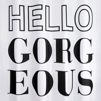 Hello Gorgeous Shower Curtain - Allure Home Creations 2 Hello Gorgeous Shower Curtain - Allure Home Creations - Image 2