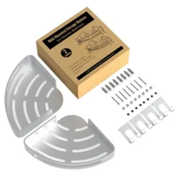 GeekDigg 14" X 9" Triangular Aluminum Drill-Free Corner Shower Caddy With Razor Holder-2-Pack-Silver 5 GeekDigg 14" X 9" Triangular Aluminum Drill-Free Corner Shower Caddy With Razor Holder-2-Pack-Silver -Home Decoration Store GUEST 8fb752be eede 4677 8c6e 559cb0d18334