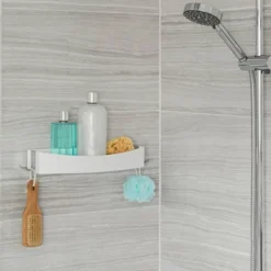 Clever Flip Shower Basket Or Shelf White - Better Living Products -Home Decoration Store GUEST 90d1ff80 99fd 4412 9616 f8c5a5a7f25a