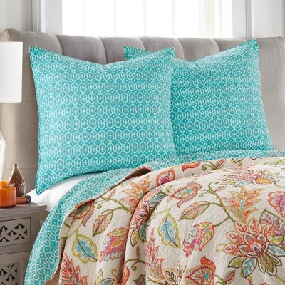 Sophia Geometric Quilted Euro Sham - 2pk - Levtex Home 1 Sophia Geometric Quilted Euro Sham - 2pk - Levtex Home