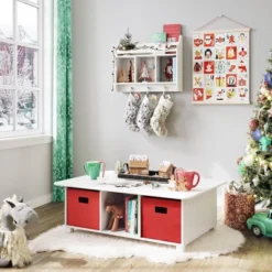 Kids' Book Nook Wall Shelf With Cubbies And Book Rack White - RiverRidge Home -Home Decoration Store GUEST 9306eb4e 62ed 481d 9b1e 709a72538c0c