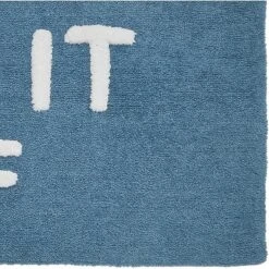 Kate Aurora Dorm Basics "Take It Off" Blue Typography Soft Tufted Oversized Bath Rug Runner - 2'x5' -Home Decoration Store GUEST 954a4f7f 0073 48fd a63c 3b240aca7944