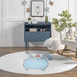 NuLOOM Eowyn Modern Rabbit Machine Washable Kids Area Rug -Home Decoration Store GUEST 95e59c6e b5e8 4e72 b38a 7ebc71c4f5c9