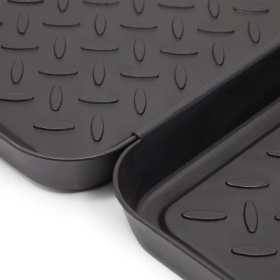 Farmlyn Creek 3 Pack Black Plastic Drip Shoe Mainstays Boot Tray For Entryway, Under Sink, 13.7 X 10.6 In 6 Farmlyn Creek 3 Pack Black Plastic Drip Shoe Mainstays Boot Tray For Entryway, Under Sink, 13.7 X 10.6 In - Image 6