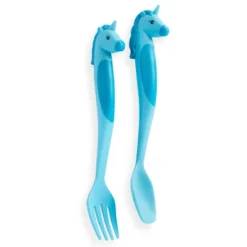 2pc Plastic Unicorns Utensil Set - Dinneractive -Home Decoration Store GUEST 988cf864 c802 4edf 8623 46cc7b4fab79
