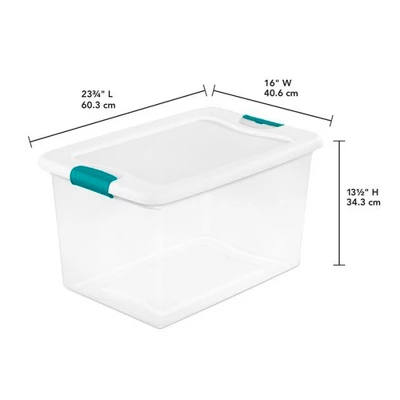 Sterilite 64 Quart Latching Clear Plastic Storage Organizer Tote Container Bin Box, 6 Pack & Medium Clip Boxes For Organization And Storage, 4 Pack 4 Sterilite 64 Quart Latching Clear Plastic Storage Organizer Tote Container Bin Box, 6 Pack & Medium Clip Boxes For Organization And Storage, 4 Pack - Image 4