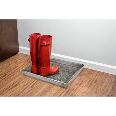 20" Metal Double Circles Boot Tray - Good Directions 1 20" Metal Double Circles Boot Tray - Good Directions