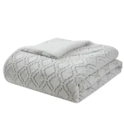 Pawz By Bearpaw 3pc King Elise Trellis Faux Fur Shearling Comforter Set Gray -Home Decoration Store GUEST 9a202fe3 9908 48d4 997b d377783de4aa