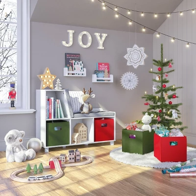 2pk Kids' 10" Floating Wall Mount Bookshelf Set White - RiverRidge Home 10 2pk Kids' 10" Floating Wall Mount Bookshelf Set White - RiverRidge Home - Image 10