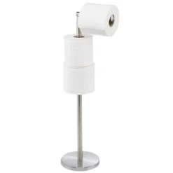 MDesign Toilet Paper Roll Holder Stand/Dispenser - Brushed Stainless - Bronze -Home Decoration Store GUEST 9aa5ac44 c607 4f5e 9160 a791ccdbb8a5