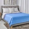 Twin Cool & Clean Bed Blanket Blue Fog - Sealy