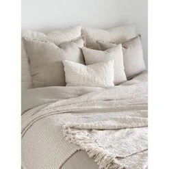 Ivory & Taupe Cotton Waffle Weave Bed Blanket - Anaya -Home Decoration Store GUEST 9d3feea3 550e 42c5 a10d c847a8d89eda 1