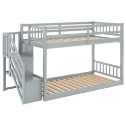 Twin Over Twin Bunk Bed With Storage Ladder - ModernLuxe -Home Decoration Store GUEST 9e9378a7 c404 46e3 a81b 5c53611f8bf5