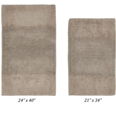 Granada Collection 100% Cotton Tufted 2 Piece Bath Rug Set - Better Trends 2 Granada Collection 100% Cotton Tufted 2 Piece Bath Rug Set - Better Trends - Image 2