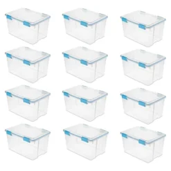 Sterilite 54 Quart Clear Plastic Stackable Storage Container Box Bin With Air Tight Gasket Seal Latching Lid Long Term Organizing Solution -Home Decoration Store GUEST 9f9f528e 3cf0 4657 bde6 44c56d1ce732