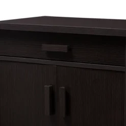 Bienna Modern And Contemporary Finished Shoe Cabinet Dark Brown - Baxton Studio -Home Decoration Store GUEST a000cffe 81c1 4693 9b00 700f44dfb963