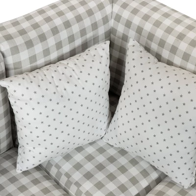 Tibbetts Kids' Sectional With Ottoman Gray/White - HOMES: Inside + Out 4 Tibbetts Kids' Sectional With Ottoman Gray/White - HOMES: Inside + Out - Image 4