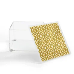 Home Decoration Store 43 Heather Dutton Trevino Yellow Acrylic Box - Deny Designs