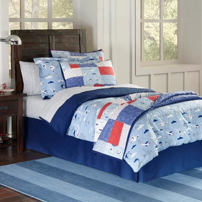 Lullaby Bedding Printed 100% Cotton Percale Comforter Set With Bed Skirt 1 Lullaby Bedding Printed 100% Cotton Percale Comforter Set With Bed Skirt