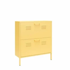 Cache 2 Door Shoe Storage Cabinet Yellow - Novogratz -Home Decoration Store GUEST a4dc5826 df91 4487 9057 9d35e0e37015