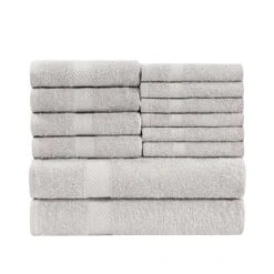 Absorbent Eco-Friendly Cotton Assorted 12-Piece Bath, Hand, Face Towel Set By Blue Nile Mills 31 Absorbent Eco-Friendly Cotton Assorted 12-Piece Bath, Hand, Face Towel Set By Blue Nile Mills -Home Decoration Store GUEST a5285503 53c1 493b ba88 e1385edcdfef