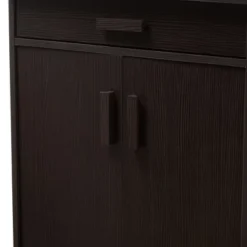 Bienna Modern And Contemporary Finished Shoe Cabinet Dark Brown - Baxton Studio -Home Decoration Store GUEST a55f1c19 9526 4351 baa1 175b825d0bba