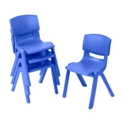 ECR4Kids Plastic School Stack Chair For Indoors And Outdoors, 14in Seat Height, 4-Pack -Home Decoration Store GUEST a815ea32 116f 4118 8028 6f96403a6ecd