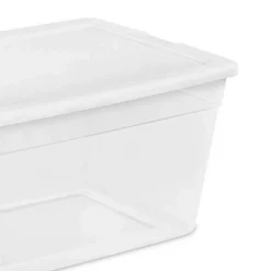 Sterilite 90 Quart Storage Box Container With Clear Base & White Lid -Home Decoration Store GUEST a81f6205 db75 476f 9bdf 1b537ff3e356
