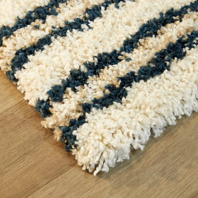 Forbes Striped Shag Kids' Rugs White - Balta Rugs 3 Forbes Striped Shag Kids' Rugs White - Balta Rugs - Image 3