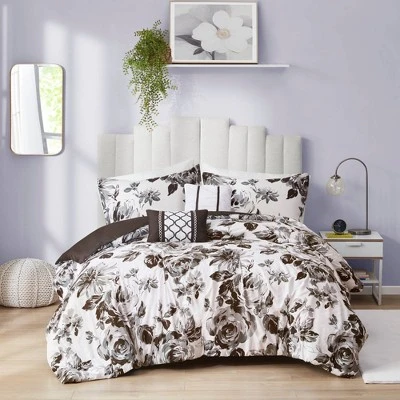 Hannah Floral Print Comforter Set 1 Hannah Floral Print Comforter Set