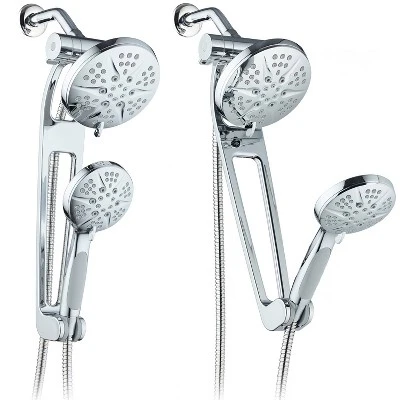 6" 48 Setting Hotelspa Aquabar High Pressure Luxury Three-Way Handheld Shower Head Combo Chrome - AquaDance 1 6" 48 Setting Hotelspa Aquabar High Pressure Luxury Three-Way Handheld Shower Head Combo Chrome - AquaDance