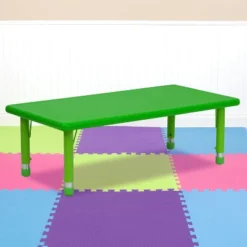 Home Decoration Store 12 Flash Furniture 24"W X 48"L Rectangular Plastic Height Adjustable Activity Table