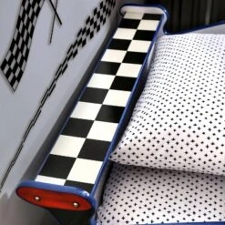 Twin Quessa Police Car Bed With Led Headlight Chair Black/White - HOMES: Inside + Out -Home Decoration Store GUEST ac076fe6 b74e 45f0 a899 e5218b4b9659