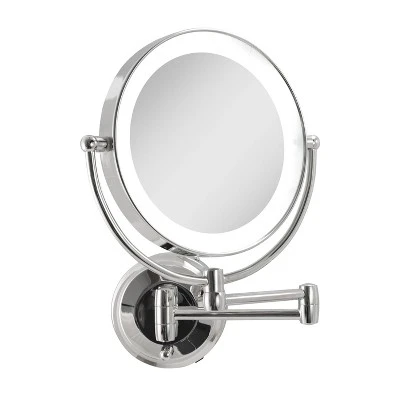 11" Round LED Wall Mount Powered By Battery Or Adaptor Makeup Mirror - Zadro 1 11" Round LED Wall Mount Powered By Battery Or Adaptor Makeup Mirror - Zadro