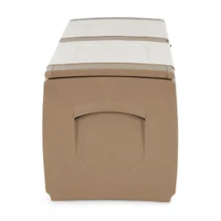 Homeplast Regular 52.83 Gallon Capacity Indoor Outdoor Heavy Duty Plastic Deck Box Storage Trunk For Pillows, Patio Cushions, & Firewood, Beige/White -Home Decoration Store GUEST ac5d70b3 8cdb 47ea 82e9 b2c0213edfd9