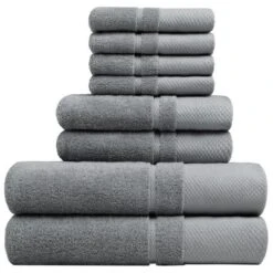PiccoCasa 100% Combed Cotton Soft 600 GSM Absorbent Lightweight Shower Towel Set 8 Pcs -Home Decoration Store GUEST ad86acaa e0b4 4b1e abbd 67eb9a58d581
