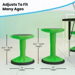 Flash Furniture Carter Adjustable Height Kids Flexible Active Stool For Classroom And Home With Non-Skid Bottom, 14" - 18" Seat Height -Home Decoration Store GUEST aedbd643 0d3d 47e1 8442 a4ffab535f4c