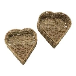 Household Essentials Set Of 2 Nesting Heart Baskets Seagrass -Home Decoration Store GUEST af7e280b c196 4d98 9a3d 9b3f6f3380c1